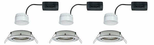 PAULMANN Vestavné svítidlo LED Nova kruhové 3x6,5W kov kartáčovaný nastavitelné 934.47 P 93447