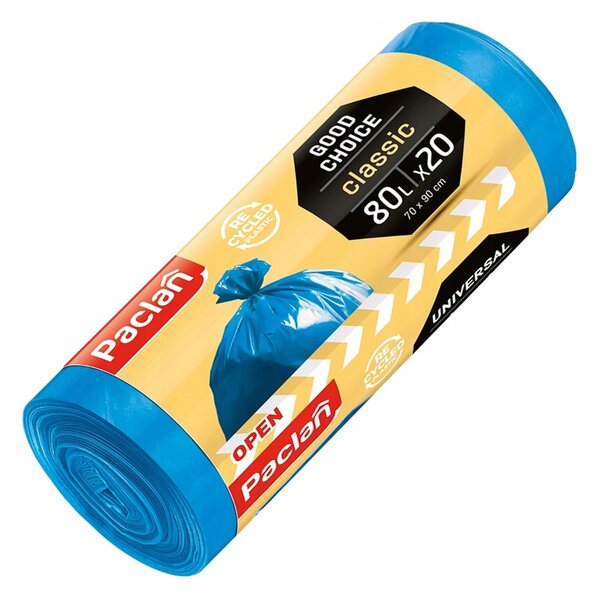 Pytle na odpad CLASSIC 80L 20 ks Paclan Blue Waste 70 x 90cm BERGE