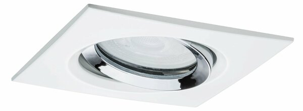PAULMANN Vestavné svítidlo LED Nova Plus hranaté 1x6W GU10 bílá mat chrom výklopné stmívatelné 936.74 P 93674