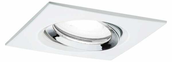 PAULMANN Vestavné svítidlo LED Nova Plus hranaté 1x6W GU10 bílá mat chrom výklopné stmívatelné 936.74 P 93674