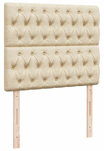 Box spring postel s matrací krémová 120x190 cm textil 3292007