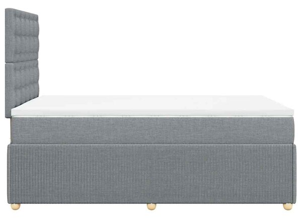 Box spring postel s matrací světle šedá 120x190 cm textil 3292009