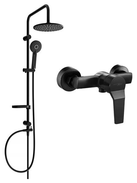 Mexen Carl sprchový set s dešťovou sprchou a sprchovou baterií Caro, černá, 746640240-70