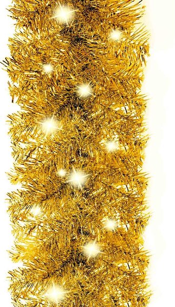 Vánoční girlanda s LED světýlky 5 m zlatá 329201