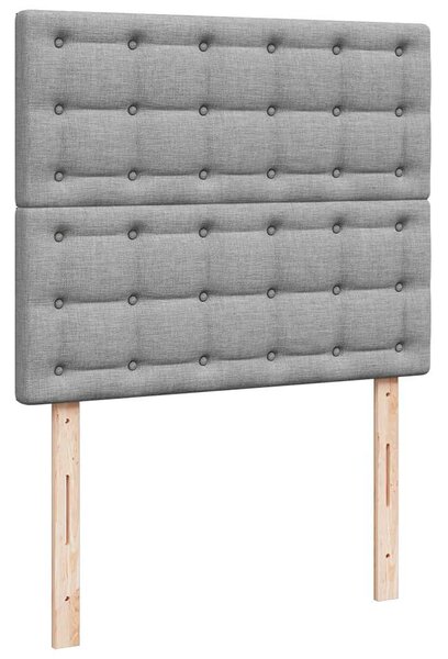 Box spring postel s matrací světle šedá 120x190 cm textil 3292009