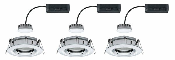 PAULMANN Vestavné svítidlo LED Nova Plus kruhové 3x6,8W chrom výklopné stmívatelné 936.84 P 93684