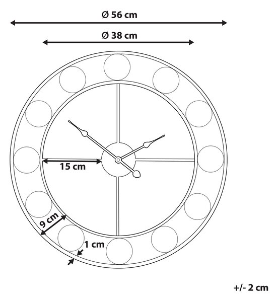 Nástěnné hodiny REIDEN 56 cm Kov Pestrá