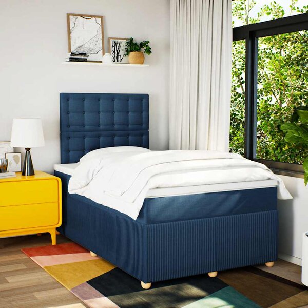 Box spring postel s matrací černá 120x190 cm textil 3292015