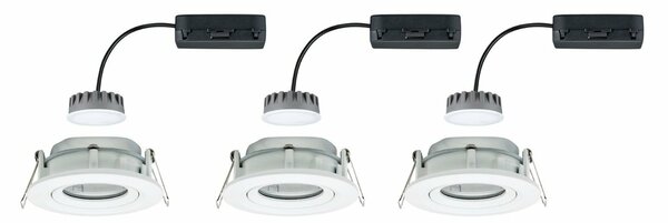 PAULMANN Vestavné svítidlo LED Nova Plus kruhové 3x6,8W bílá mat výklopné stmívatelné 936.82 P 93682