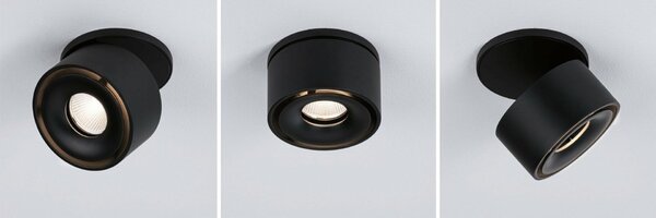 PAULMANN Vestavné svítidlo LED Spircle černá mat 8,0W 3.000K 36° 933.70