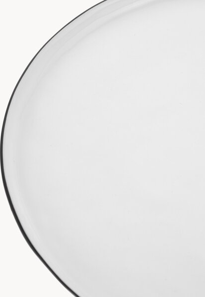 Ručně vyrobené porcelánové talíře Salt, 4 ks