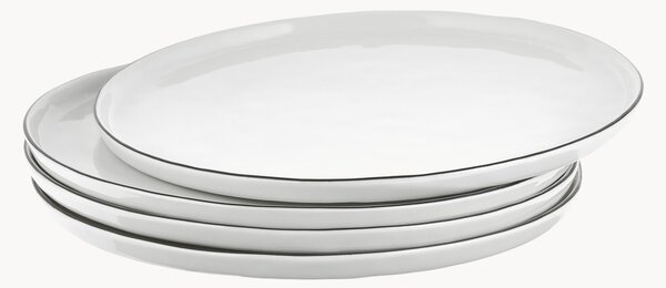 Ručně vyrobené porcelánové talíře Salt, 4 ks
