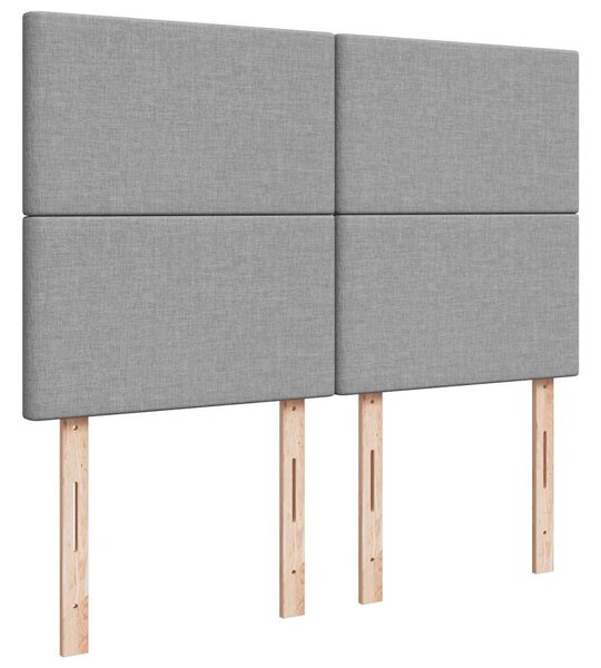 Box spring postel s matrací světle šedá 140 x 190 cm textil 3292044