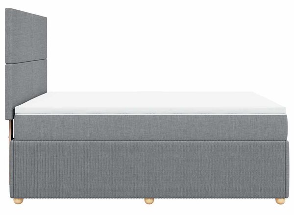 Box spring postel s matrací světle šedá 140 x 190 cm textil 3292044