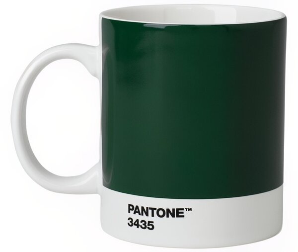 Tmavě zelený porcelánový hrnek Pantone Dark Green 3435 375 ml