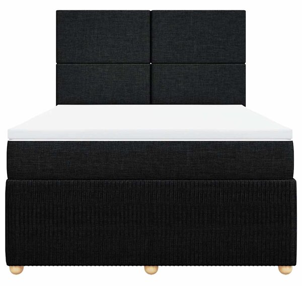 Box spring postel s matrací černá 140 x 190 cm textil 3292046