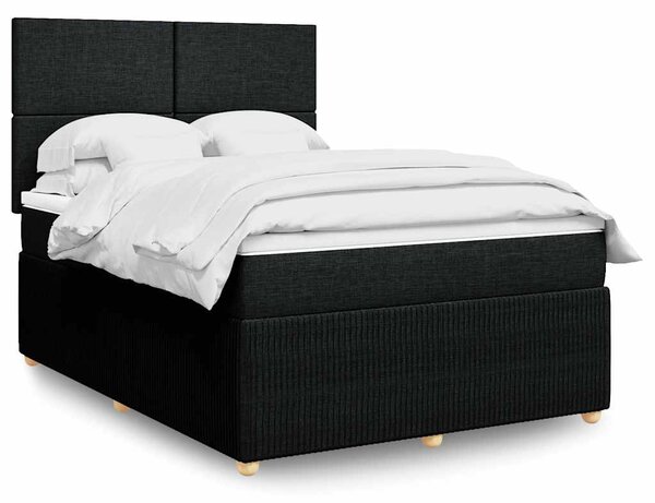 Box spring postel s matrací černá 140 x 190 cm textil 3292046