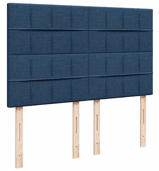 Box spring postel s matrací modrá 140x190 cm textil 3292057