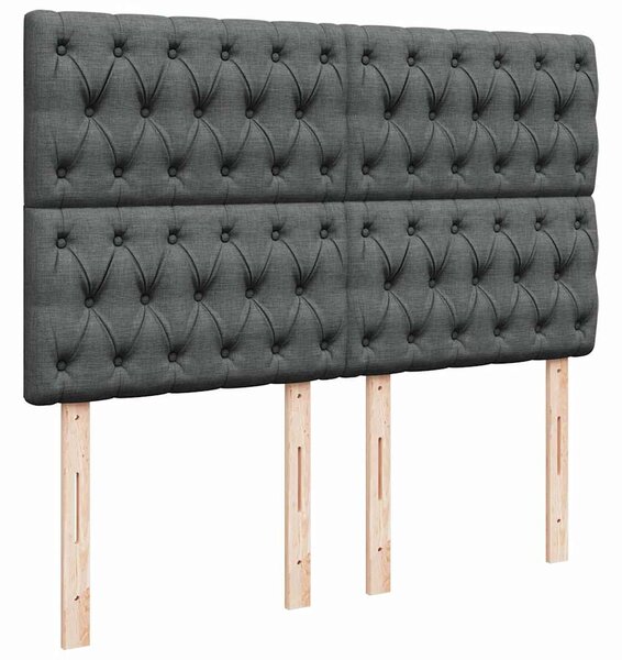 Box spring postel s matrací tmavě šedý 140 x 190 cm textil 3292059