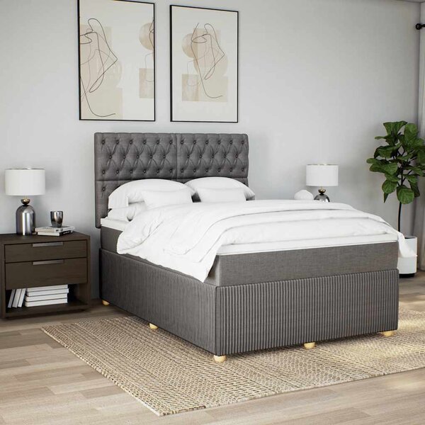 Box spring postel s matrací taupe 140x190 cm textil 3292062