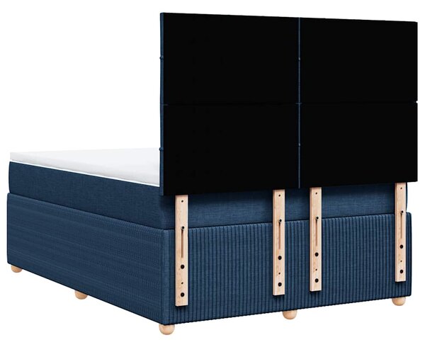 Box spring postel s matrací modrá 140x190 cm textil 3292057