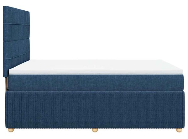 Box spring postel s matrací modrá 140x190 cm textil 3292057