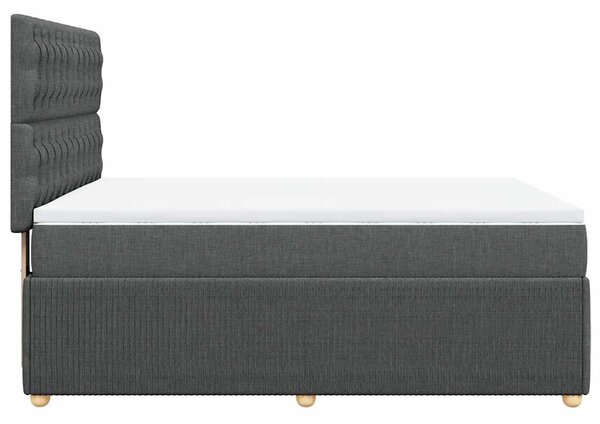 Box spring postel s matrací tmavě šedý 140 x 190 cm textil 3292059