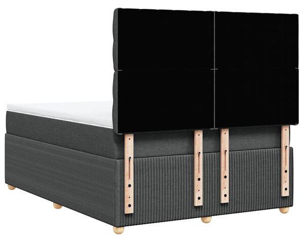 Box spring postel s matrací tmavě šedý 140 x 190 cm textil 3292059