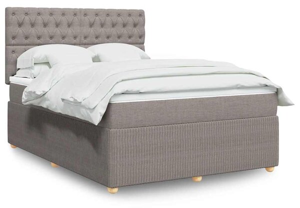 Box spring postel s matrací taupe 140x190 cm textil 3292062