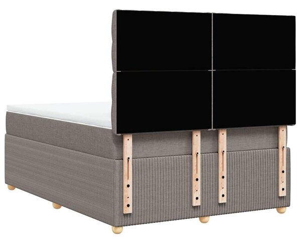 Box spring postel s matrací taupe 140x190 cm textil 3292062