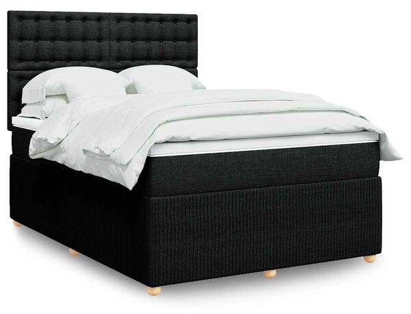 Box spring postel s matrací černá 140 x 190 cm textil 3292067