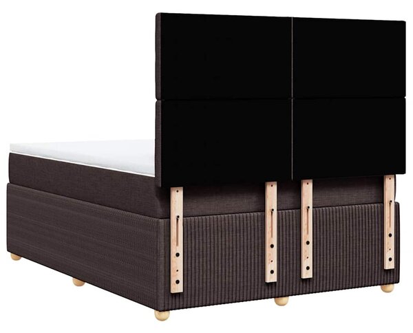 Box spring postel s matrací tmavě hnědá 140x190 cm textil 3292068