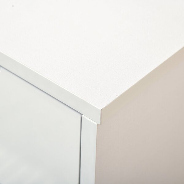 HOMCOM Skříň na boty - 3 skládací dveře a posuvná zásuvka - rozměry 62Š x 24H x 135V cm - hliníkové úchyty. Dřevotříska Bílá | Aosom