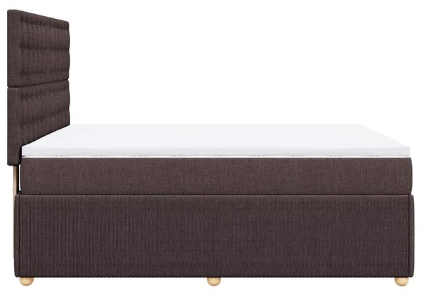 Box spring postel s matrací tmavě hnědá 140x190 cm textil 3292068