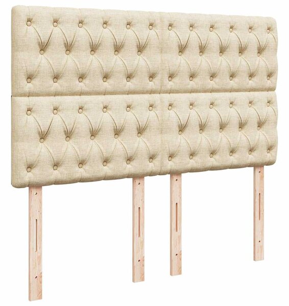 Box spring postel s matrací krémová 140x190 cm textil 3292063