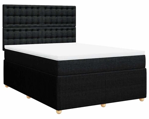 Box spring postel s matrací černá 140 x 190 cm textil 3292067
