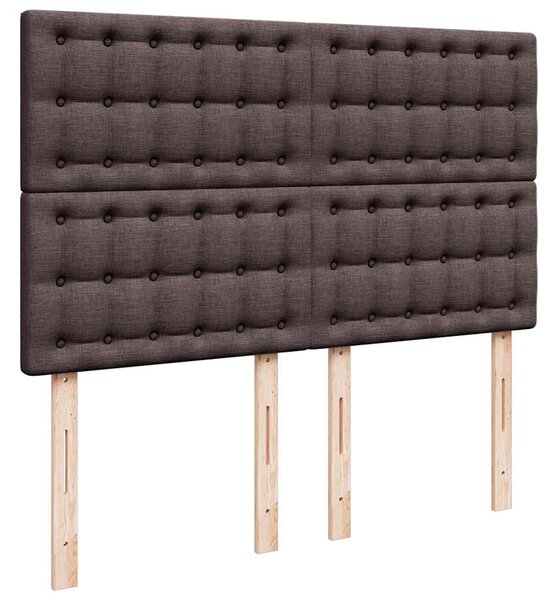 Box spring postel s matrací tmavě hnědá 140x190 cm textil 3292068