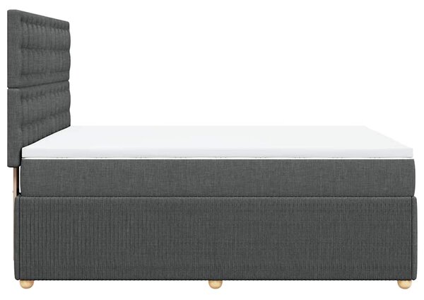 Box spring postel s matrací tmavě šedá 160x200 cm textil 3294422