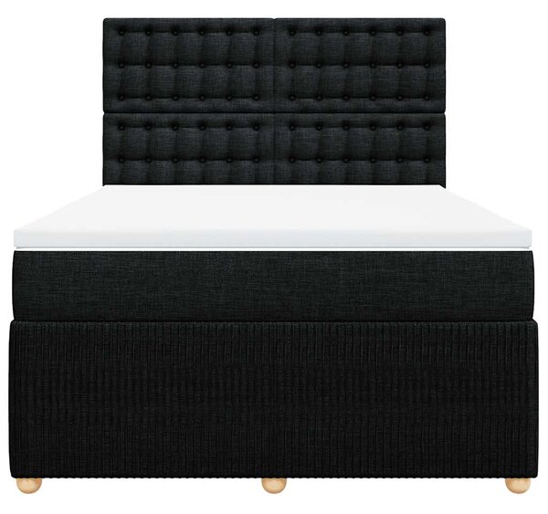Box spring postel s matrací černá 140 x 190 cm textil 3292067