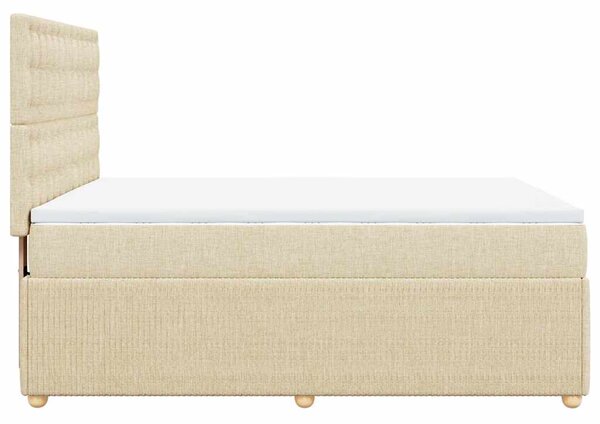 Box spring postel s matrací krémová 160x200 cm textil 3294426