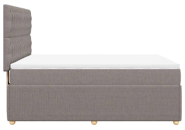 Box spring postel s matrací taupe 160x200 cm textil 3294418
