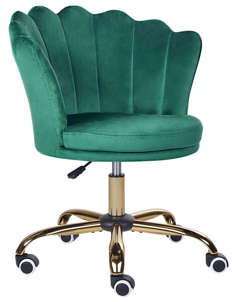 Sametová kancelářská židle zelená MONTICELLO II