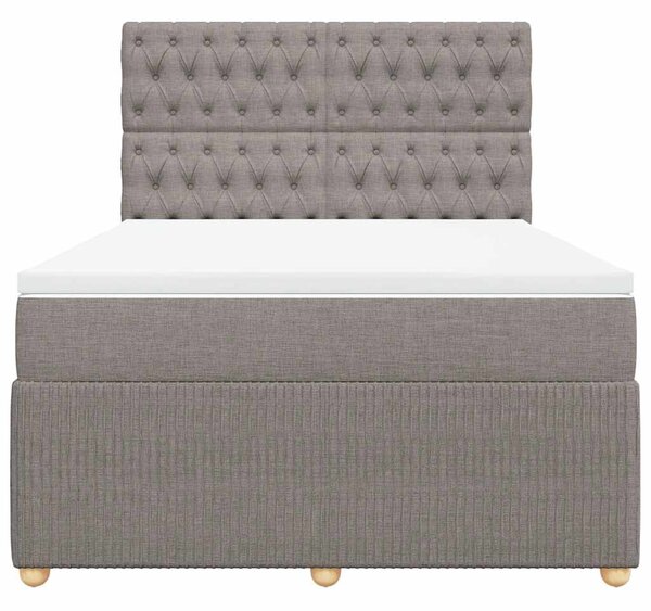 Box spring postel s matrací taupe 160x200 cm textil 3294418