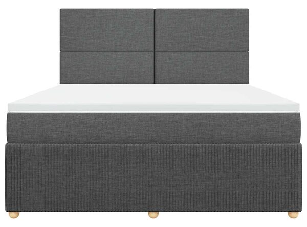 Box spring postel s matrací tmavě šedá 180x200 cm textil 3292129