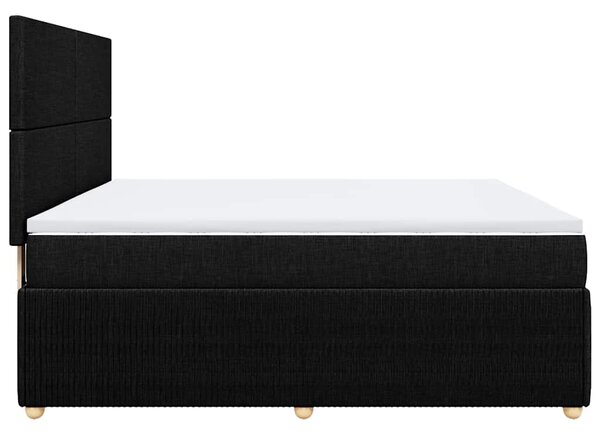 Box spring postel s matrací černá 180x200 cm textil 3292130