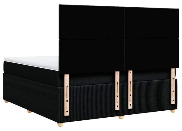 Box spring postel s matrací černá 180x200 cm textil 3292130