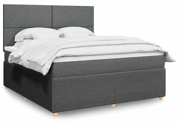 Box spring postel s matrací tmavě šedá 180x200 cm textil 3292129