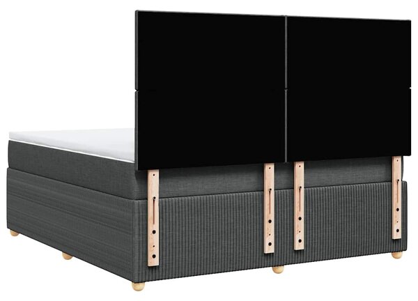 Box spring postel s matrací tmavě šedá 180x200 cm textil 3292129