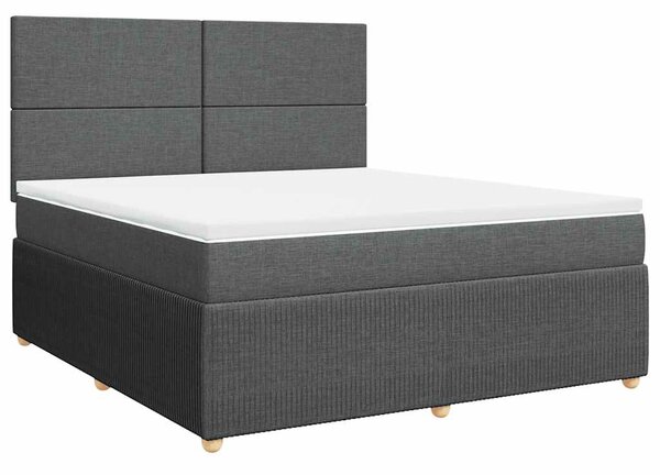 Box spring postel s matrací tmavě šedá 180x200 cm textil 3292129