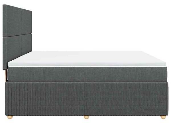 Box spring postel s matrací tmavě šedá 180x200 cm textil 3292129